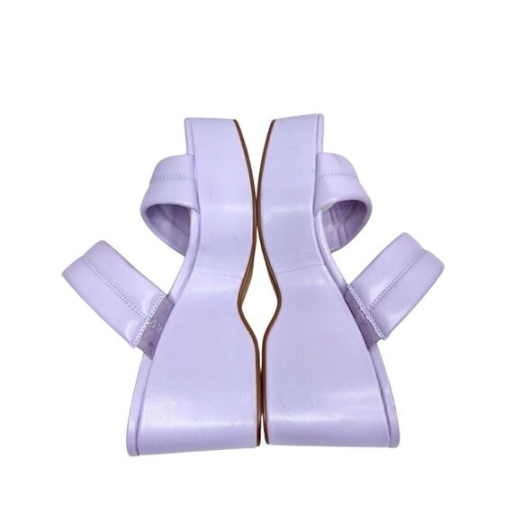 BP Sandals Womens Size 8 Lilac Slip On Platform Open Toe Double Strap - Picture 6 of 8